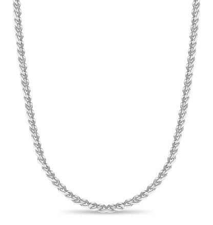 Curb Solid White/Yellow/Rose Gold Handmade Necklace , 8mm, 16-30 Inch