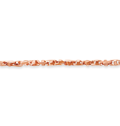 Anchor Mariner Solid White/Yellow/Rose Gold Handmade Necklace , 5mm, 16-30 Inch