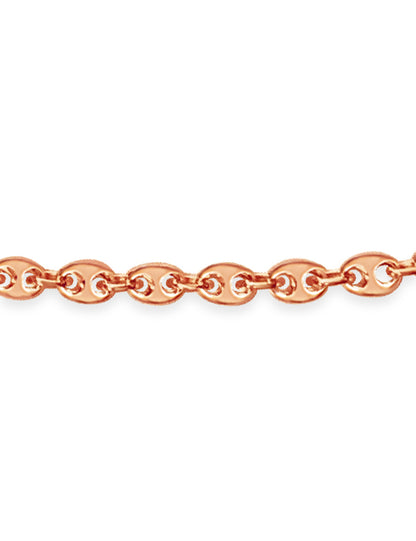 Mariner Solid White/Yellow/Rose Gold Handmade Bracelet , 7mm, 6.5-10 Inch