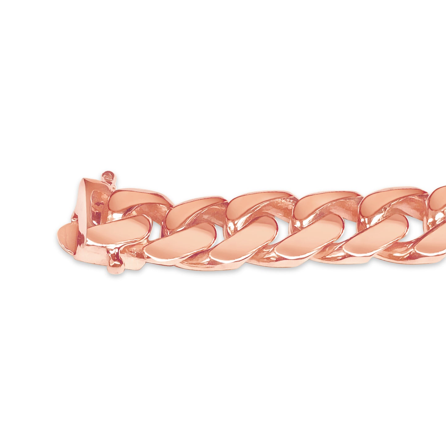 Miami Cuban Solid White/Yellow/Rose Gold Handmade Bracelet , 11mm, 6.5-10 Inch