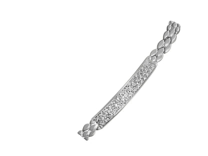 Diamond ID Panther Solid White/Yellow/Rose Gold Handmade Bracelet , 8mm, 6.5-10 Inch