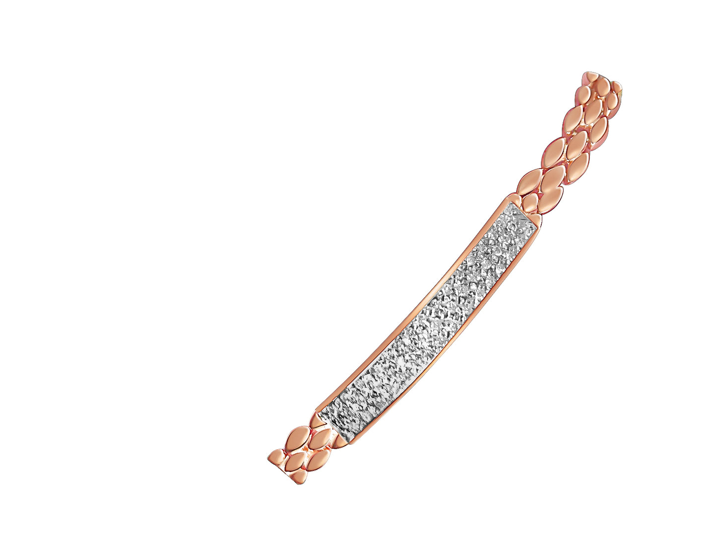 Diamond ID Panther Solid White/Yellow/Rose Gold Handmade Bracelet , 8mm, 6.5-10 Inch