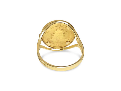 Fancy Solid White/Yellow/Rose Gold Handmade Coin Ring , Chinese Panda Bear Coin ,