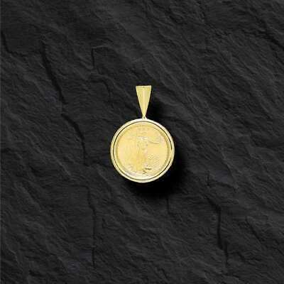 Fancy Solid White/Yellow/Rose Gold Handmade Coin Pendant , 1/10oz Coin ,