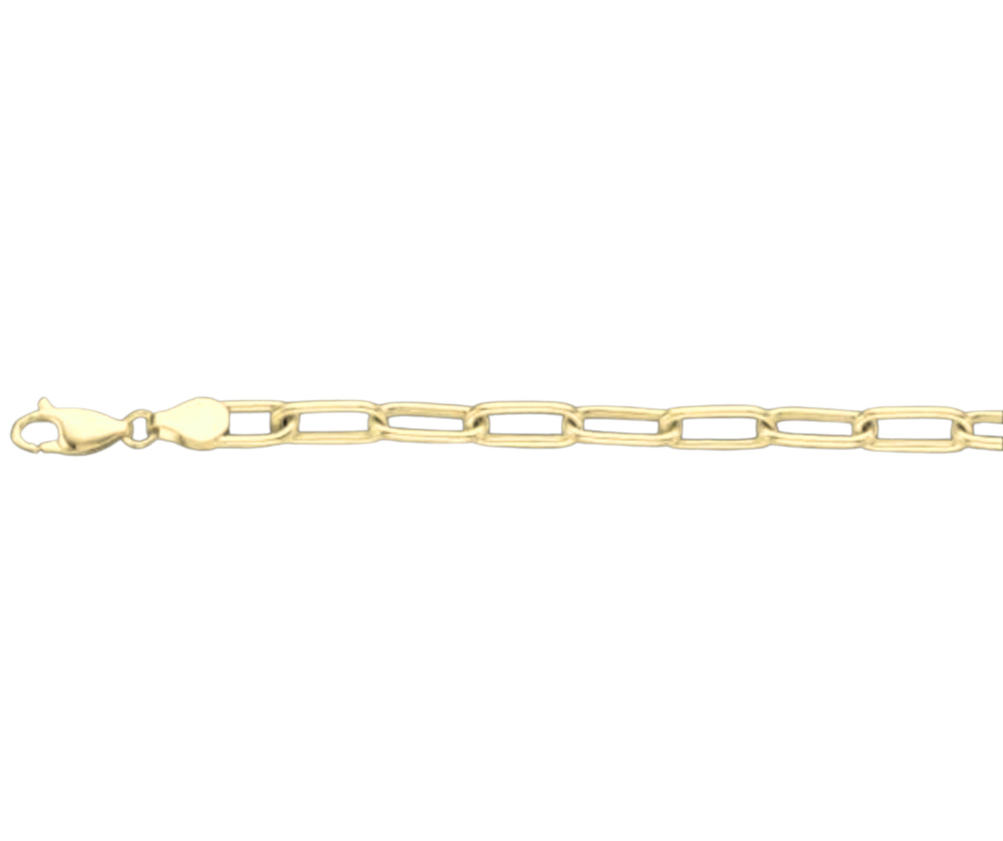 Paperclip Solid White/Yellow/Rose Gold Handmade Bracelet , 6mm, 6.5-10 Inch