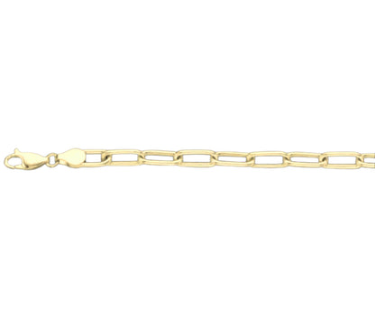 Paperclip Solid White/Yellow/Rose Gold Handmade Bracelet , 6mm, 6.5-10 Inch