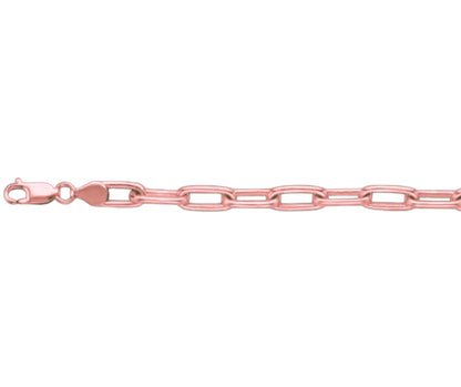Paperclip Solid White/Yellow/Rose Gold Handmade Bracelet , 7mm, 6.5-10 Inch
