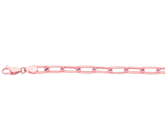 Paperclip Solid White/Yellow/Rose Gold Handmade Bracelet , 6mm, 6.5-10 Inch