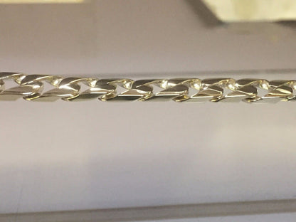 Curb Solid White/Yellow/Rose Gold Handmade Bracelet , 10mm, 6.5-10 Inch