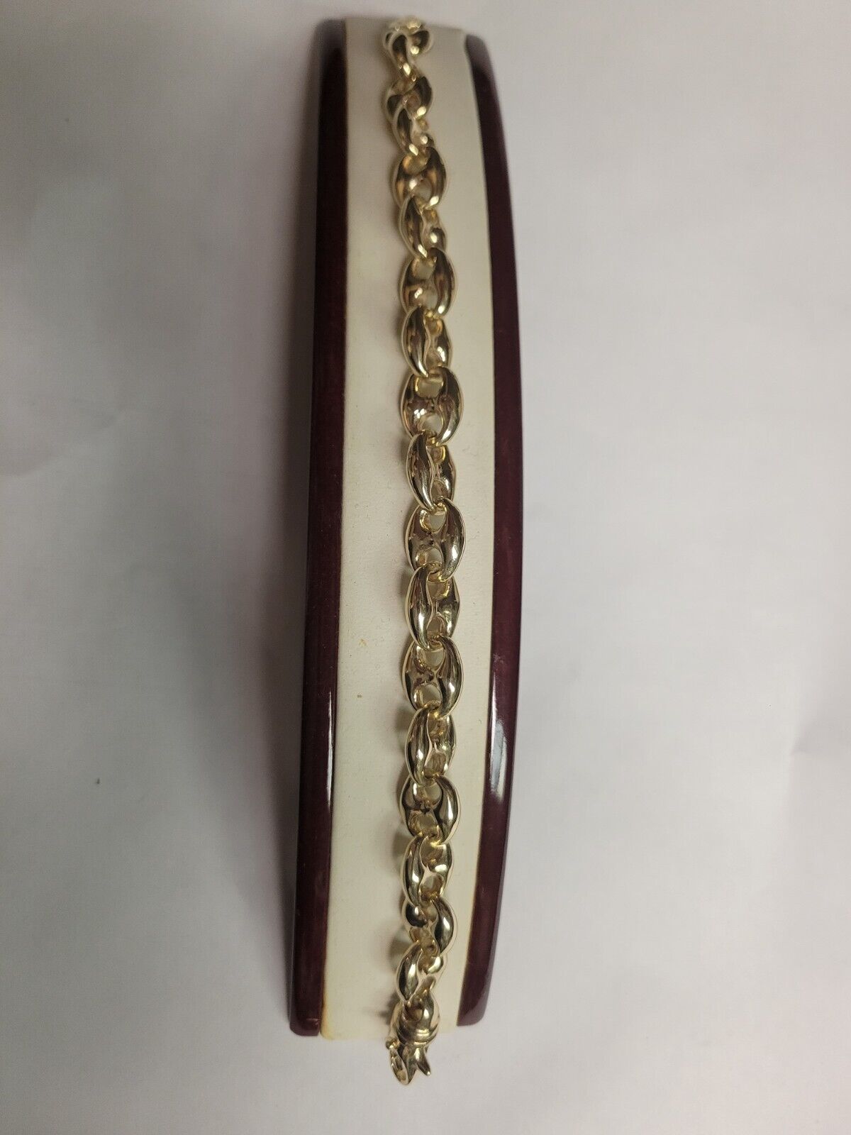 Anchor Mariner Solid White/Yellow/Rose Gold Handmade Bracelet , 9mm, 6.5-10 Inch