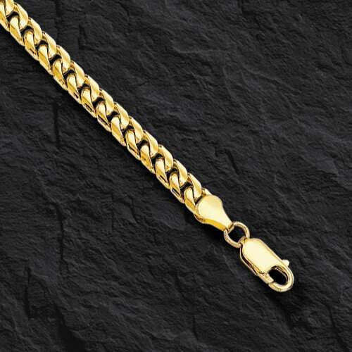 Miami Cuban Solid White/Yellow/Rose Gold Handmade Bracelet , 8mm, 6.5-10 Inch