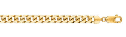 Miami Cuban Solid White/Yellow/Rose Gold Handmade Bracelet , 7mm, 6.5-10 Inch