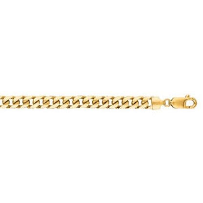 Miami Cuban Solid White/Yellow/Rose Gold Handmade Bracelet , 7mm, 6.5-10 Inch